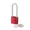 Panduit Aluminum Body Padlock, Long Shackle, Red PSL-7-LS - alternate 3